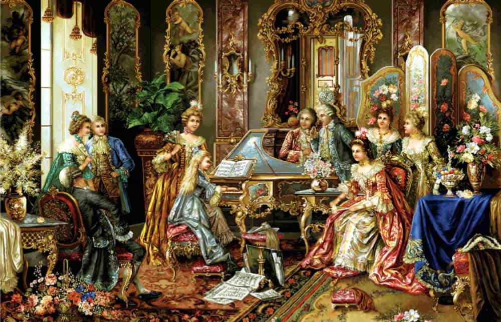 تابلوفرش چاپی طرح نقاشی فرانسوی کد 2143